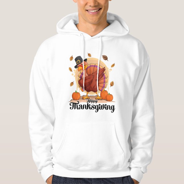 Glad tacksägelsedag  hoodie (Framsida)