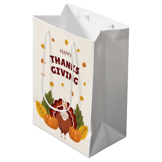 Glad tacksägelsedag Höst Pumpa (Framsidan Vinklad)