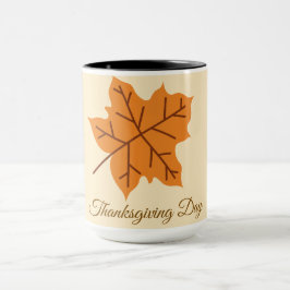 Glad tacksägelsedag, höst säsong, modern mugg