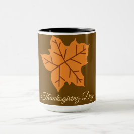 Glad tacksägelsedag, höst säsong, modern mugg