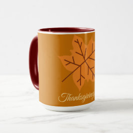 Glad tacksägelsedag, höst säsong, modern mugg