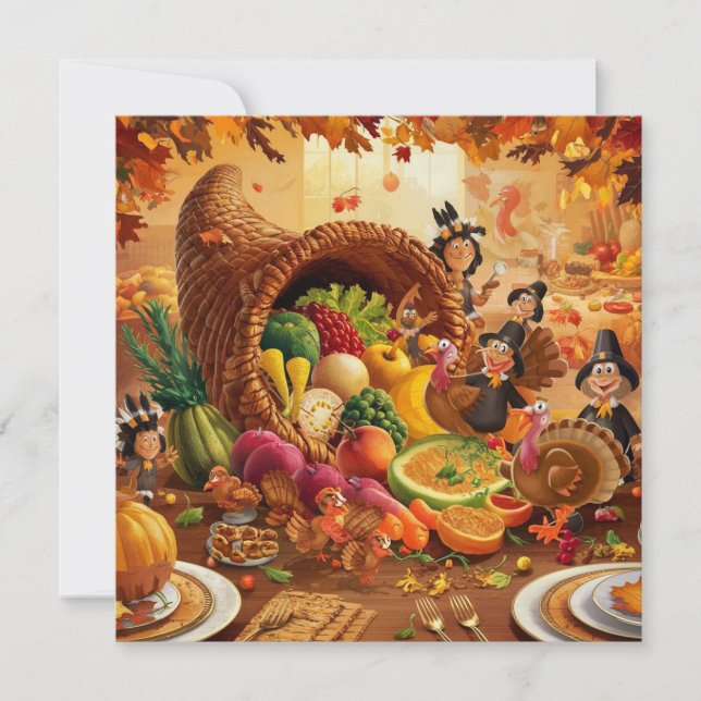 GLAD TACKSÄGELSEDAG JULKORT (Framsida)