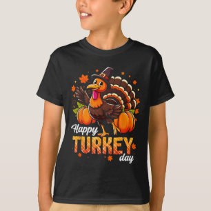 Glad tacksägelsedag män kvinnor barn höst tack t shirt