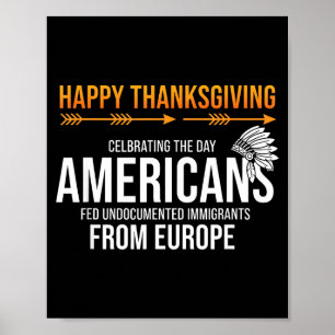 Glad tacksägelsedag, Native American Truth_ Amerik Poster