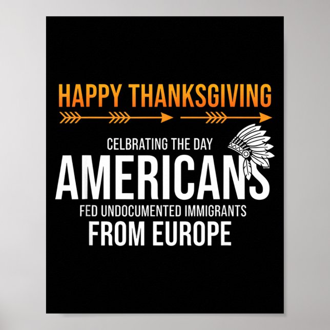 Glad tacksägelsedag, Native American Truth_ Amerik Poster (Framsidan)