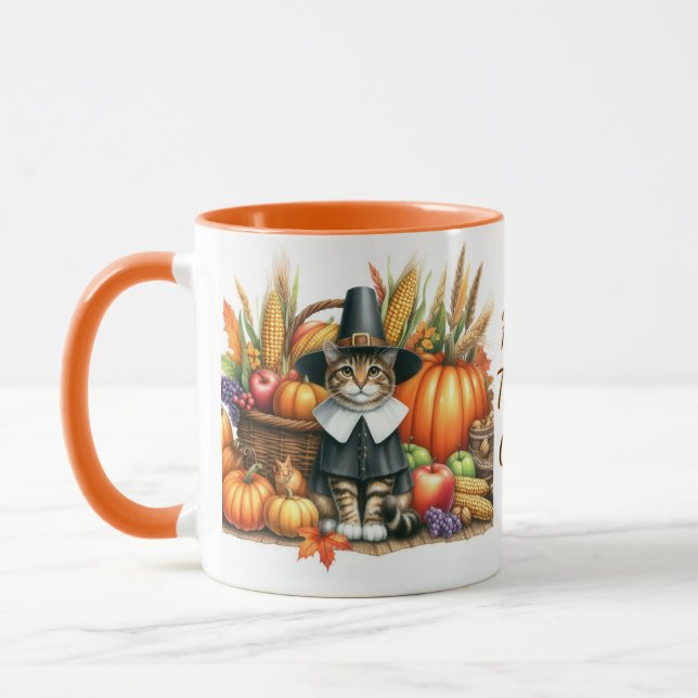 Glad tacksägelsedag pilgrimskatt  mugg (Vänster)
