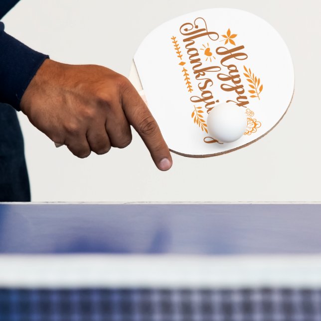 Glad tacksägelsedag pingisracket (Insitu)