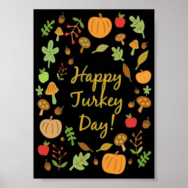 Glad tacksägelsedag! poster (Framsidan)