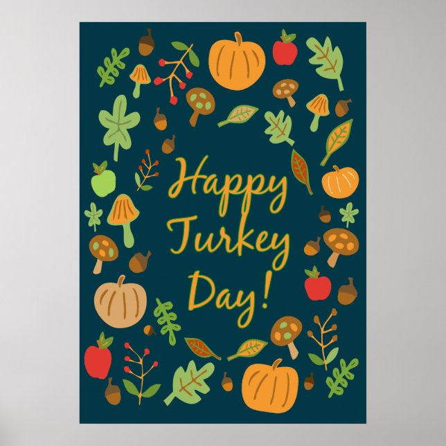 Glad tacksägelsedag! poster (Framsidan)