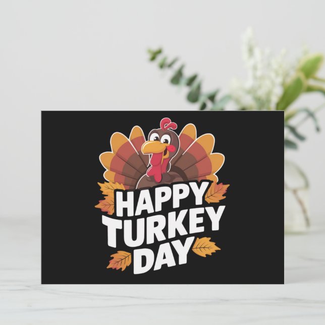 Glad tacksägelsedag Thanksgiving Day Holiday Prese Inbjudningar (Stående Fram)