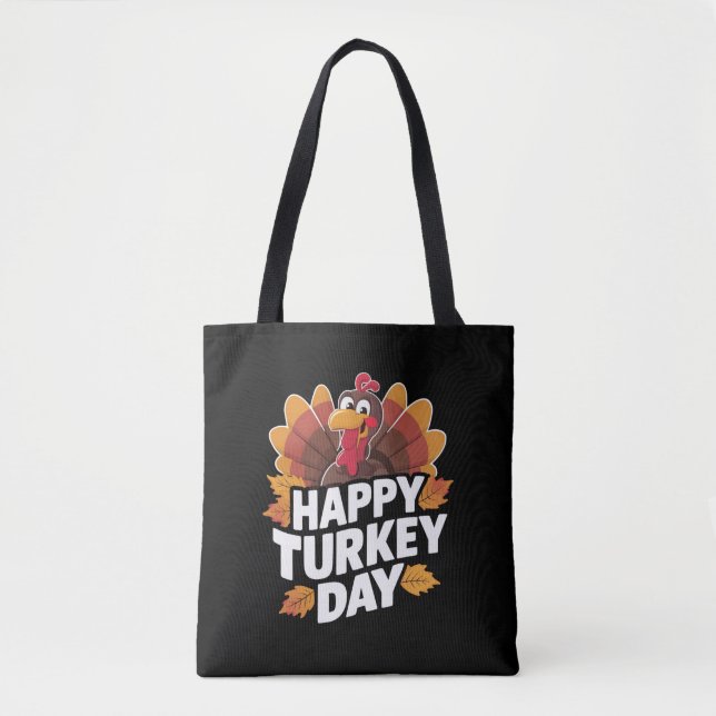 Glad tacksägelsedag Thanksgiving Day Holiday Prese Tygkasse (Framsida)