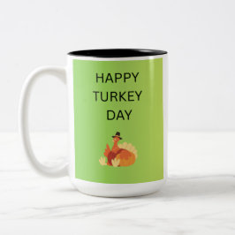 Glad tacksägelsedag Två-Tonad mugg