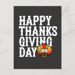 Glad tacksägelsedag vykort