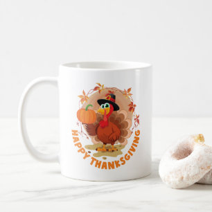 Glad tacksägelsedags kaffemugg