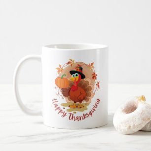 Glad tacksägelsedags kaffemugg
