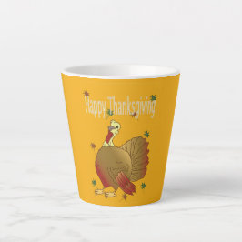 Glad tacksägelsedags-latte-mugg