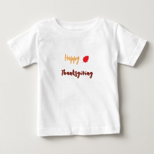 Glad tacksägelsedags text t shirt (Framsida)