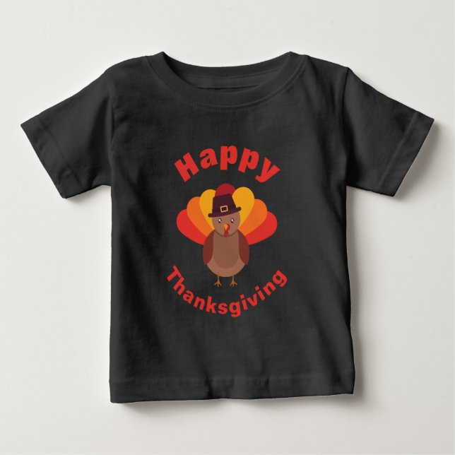 Glad Tacksägelseshöns T-Shirt (Framsida)
