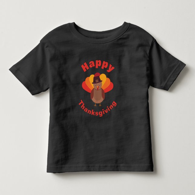 Glad Tacksägelseshöns T-Shirt (Framsida)