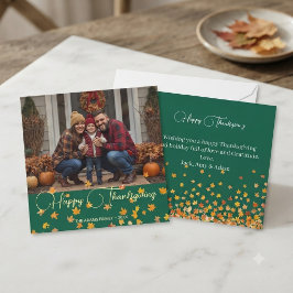 Glad tacksavgiftsdag| familj tacksgiving fotokort tack kort