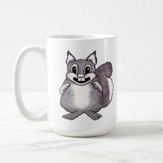 Glad Tecknad Ekorre Ritning Kaffemugg