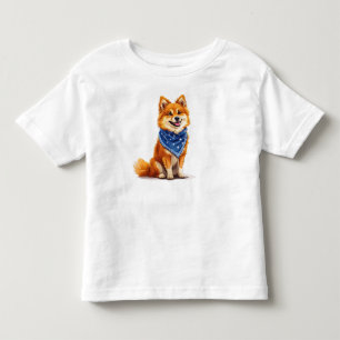 Glad, tecknad hund t shirt