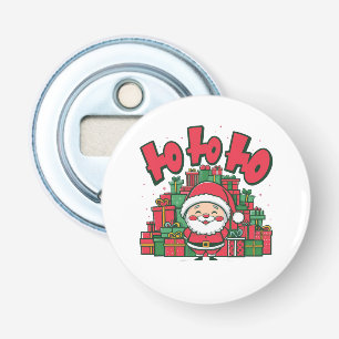 Glad tecknad tomte jul flasköppnare