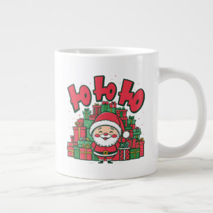 Glad tecknad tomte jul jumbo mugg