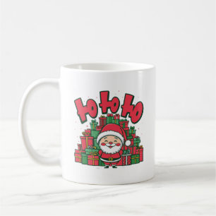 Glad tecknad tomte jul kaffemugg