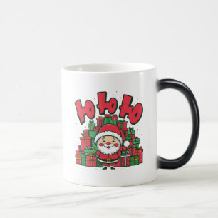 Glad tecknad tomte jul magisk mugg