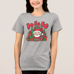 Glad tecknad tomte jul t shirt