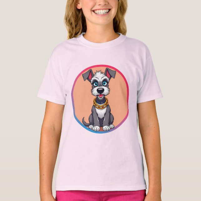 🌸 Glad Tecknad Valp Glad Smil Mysig Stil 🌸 T Shirt (Framsida)