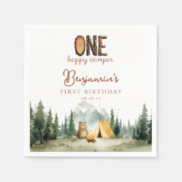 Glad Teddybjörn 1-årsdag Pappersservett