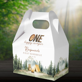 Glad Teddybjörn Camping 1-årsdag Presentaskar