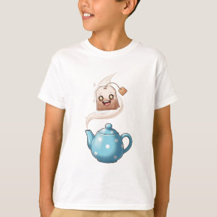 Glad Tekopp och Prickig Tekanna Barn T Shirt