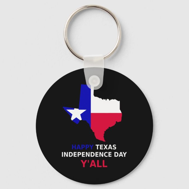 Glad Texas självständighetsdag  Nyckelring (Framsida)