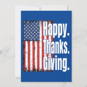 Glad Thanksgiving amerikansk flagga Inbjudningar