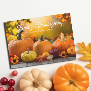 Glad Thanksgiving Anpassat Företag Höstpumpor Julkort