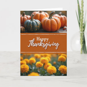 Glad Thanksgiving Blommor Kort