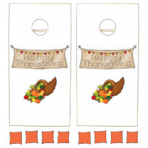 Glad Thanksgiving Cornhole Set Turk Familj Kärlek