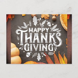 Glad Thanksgiving Day Vykort