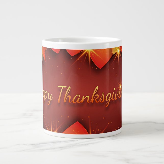 Glad Thanksgiving, dekorativ, Jumbo Mugg (Framsidan)
