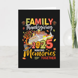 Glad Thanksgiving Familjekryssning Semester Resa M Kort