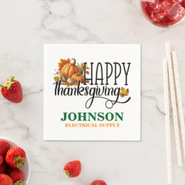 Glad Thanksgiving-firande på kontoret Pappersservett