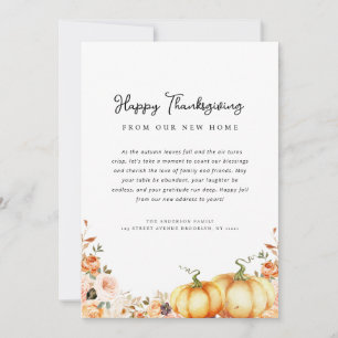 Glad Thanksgiving flyttningskort Julkort