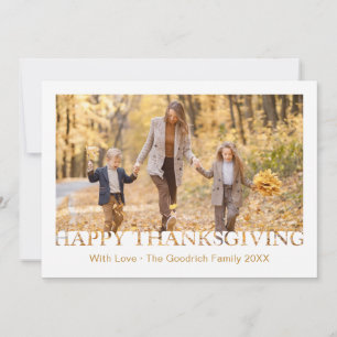 Glad Thanksgiving Foto Semester Grattiskort Julkort