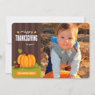 Glad Thanksgiving Fotokort Julkort