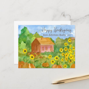 Glad Thanksgiving från Realtor House Sunflowers Vykort