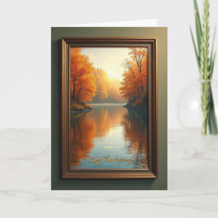 Glad Thanksgiving Golden River-kort Kort