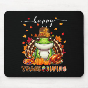 Glad Thanksgiving Groda Kostym Turkiet Höstblad Musmatta